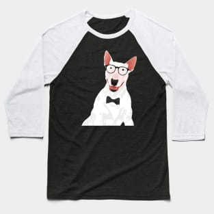 Hipster English Bull Terrier Dog T-Shirt Baseball T-Shirt